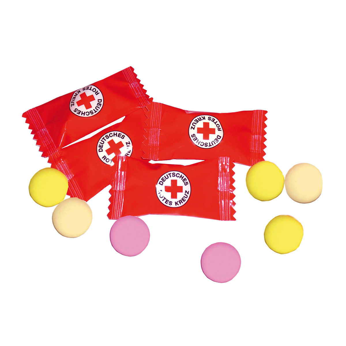 Mentos Fruchtmischung mit DRK-Logo, VE = 100 Stück