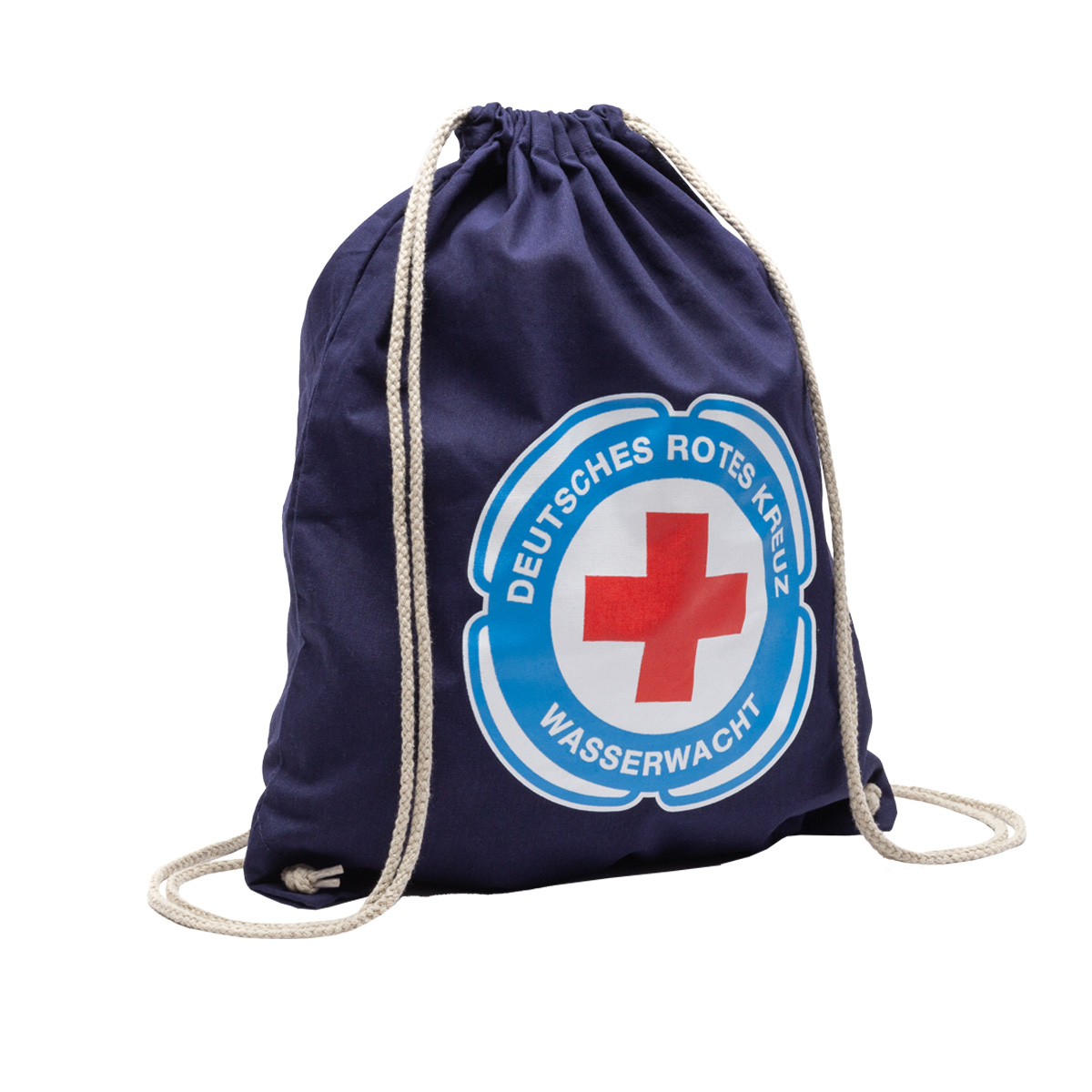 Baumwollrucksack Wasserwacht navy, VE = 10 Stück Baumwollrucksack Wasserwacht navy mit VE = 10 Stück