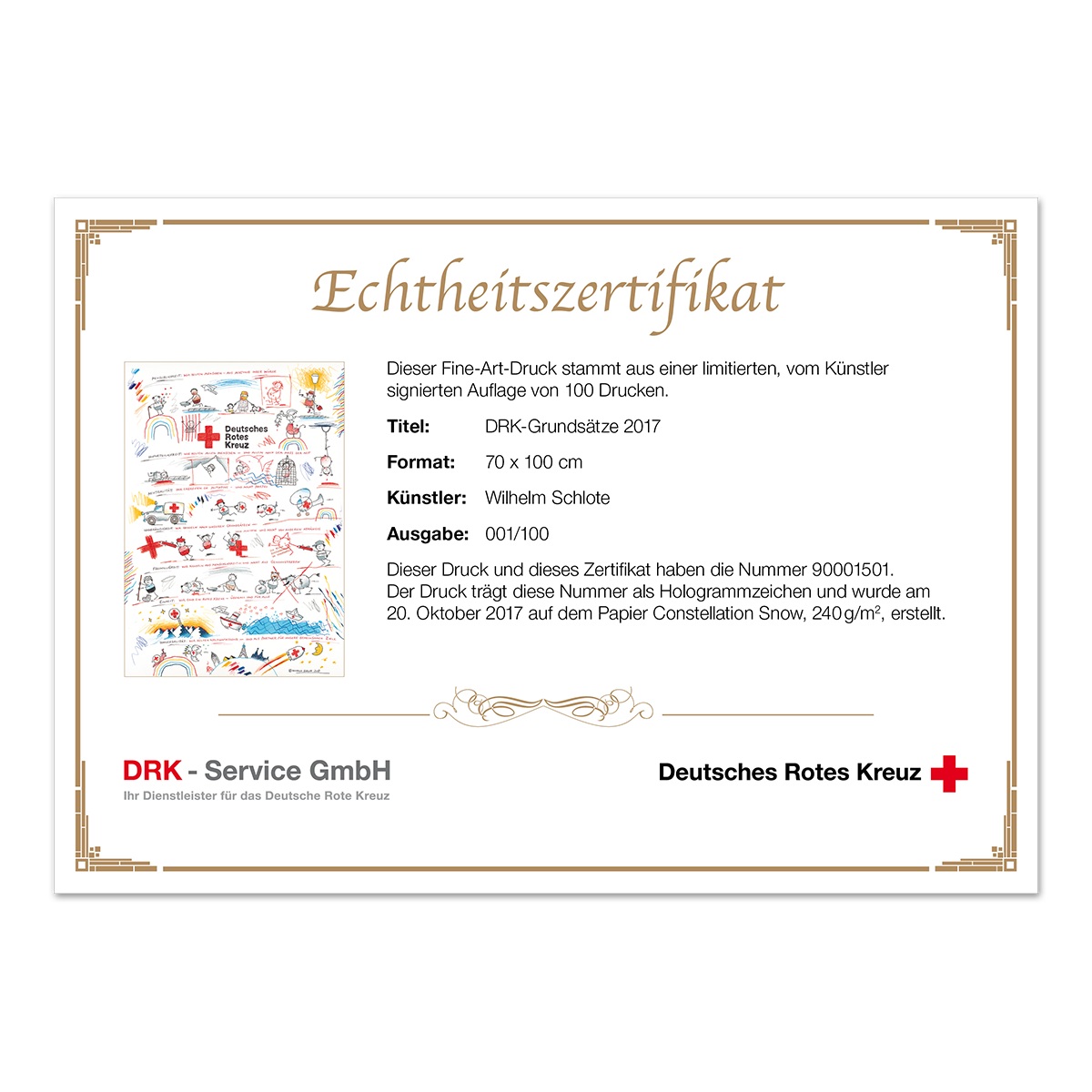 Kunstdruck "DRK-Grundsätze"