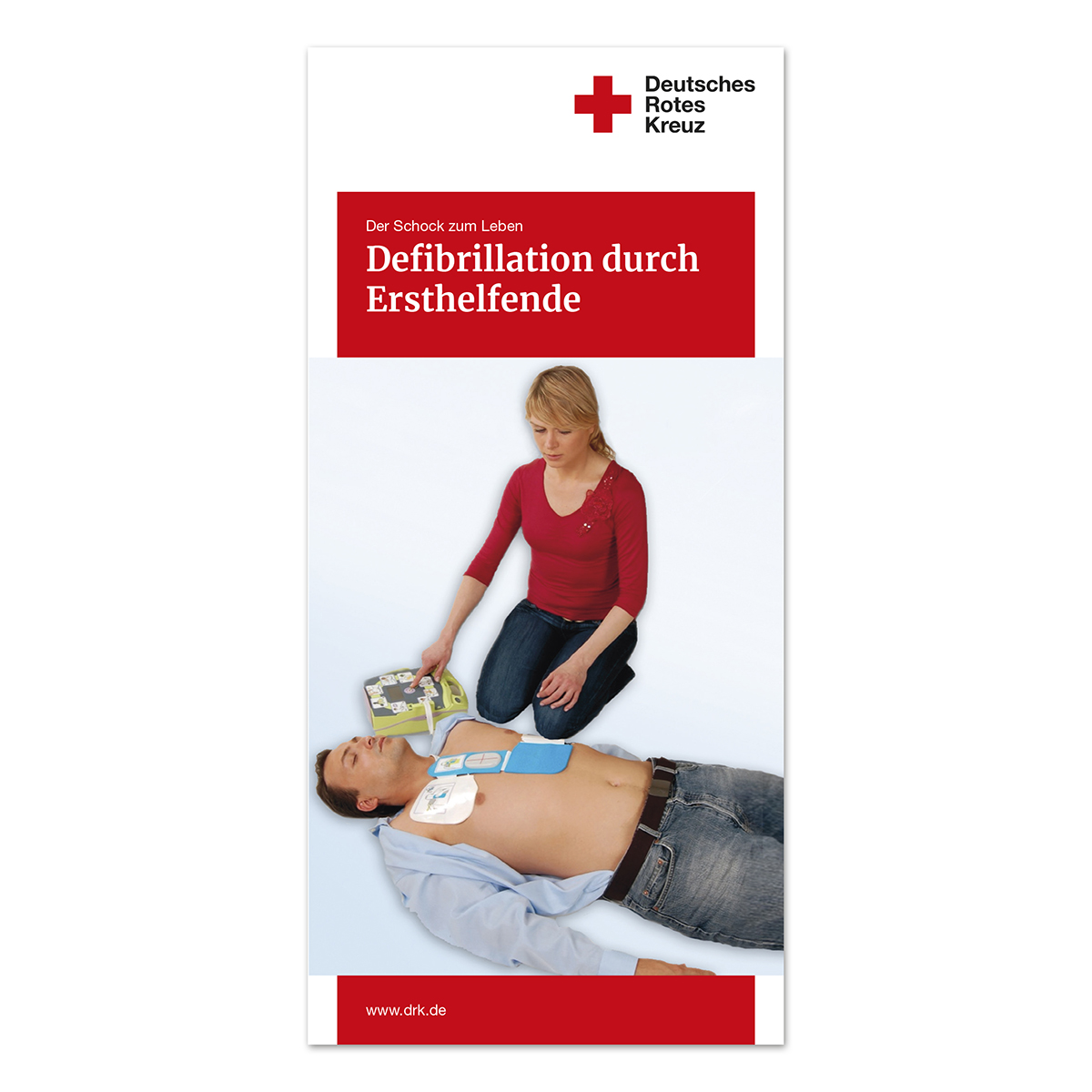 Faltblatt Defibrillation durch Ersthelfer, VE = 50 Stück Faltblatt Defibrillation durch Ersthelfer mit VE = 50 Stück