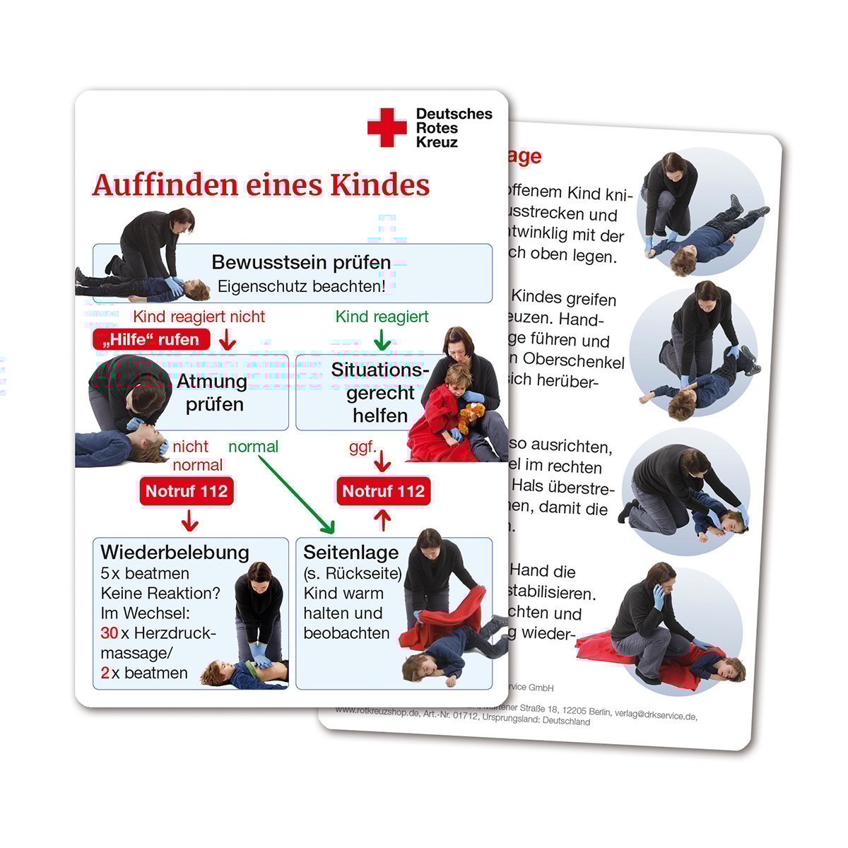 Merkkarte Auffinden eines Kindes, VE = 50 Stück Merkkarte Auffinden eines Kindes mit VE = 50 Stück