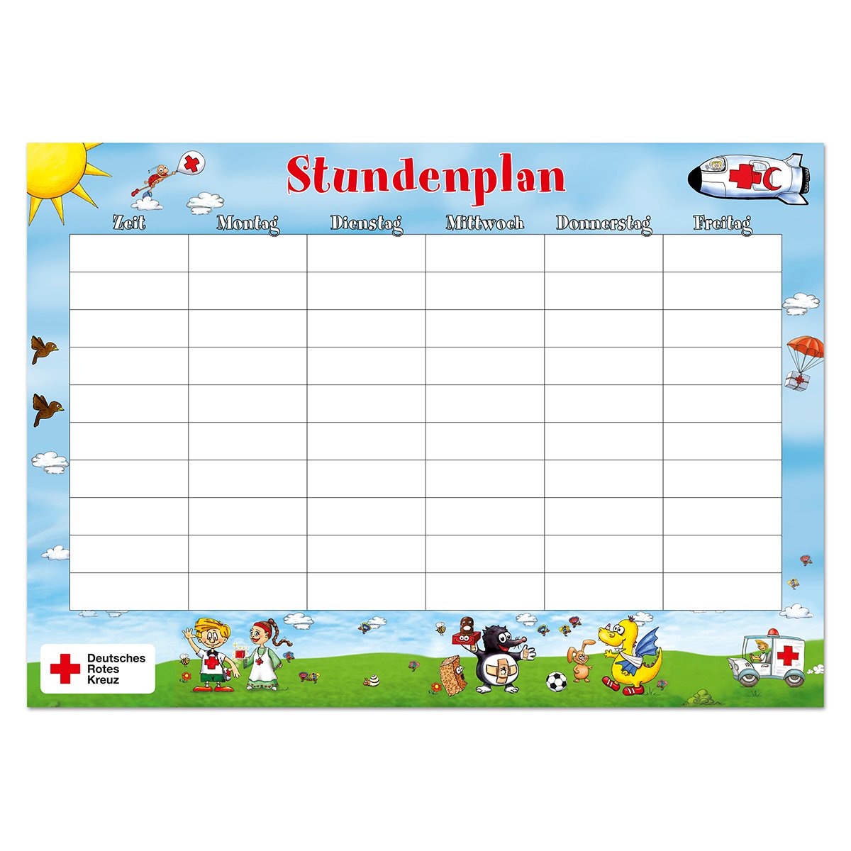 Helpman Stundenplan mit Ausmalbild auf der Rückseite, VE = 10 Stück Helpman Stundenplan mit Ausmalbild auf der Rückseite, VE = 10 Stück