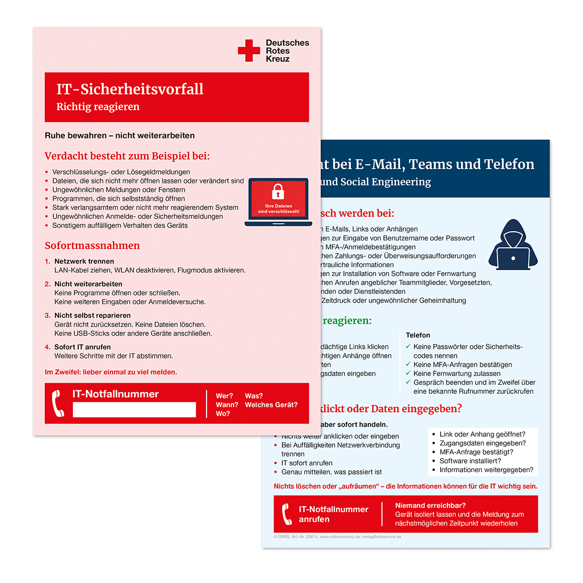 Flyer IT-Sicherheitsvorfall: Richtig reagieren, VE = 1 Block á 25 Blatt