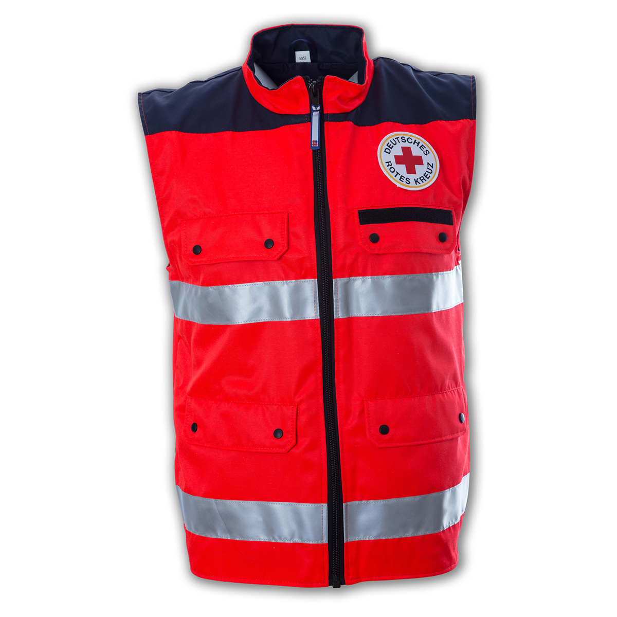 Rettungsdienstweste mit leuchtrot