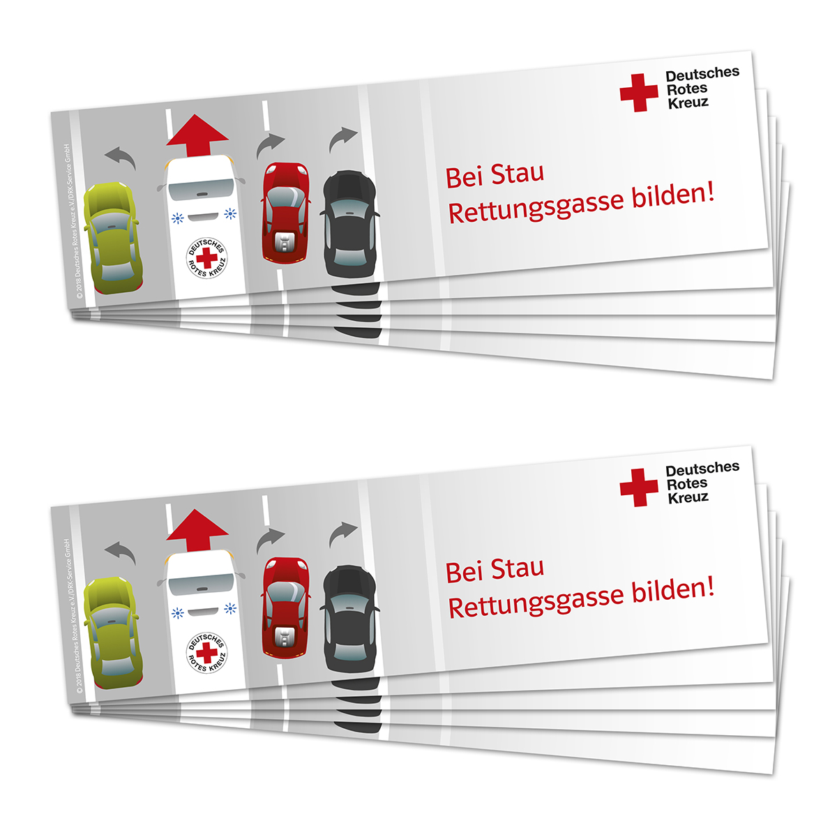 Aufkleber Rettungsgasse mit VE = 10 Stück