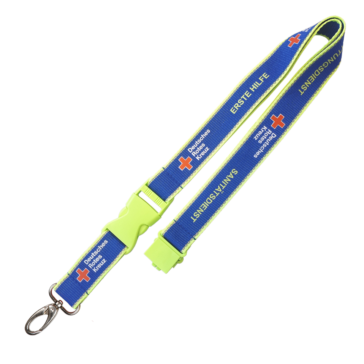 DRK-Schlüsselband mit fluoreszierendem Druck, VE = 10 Stück