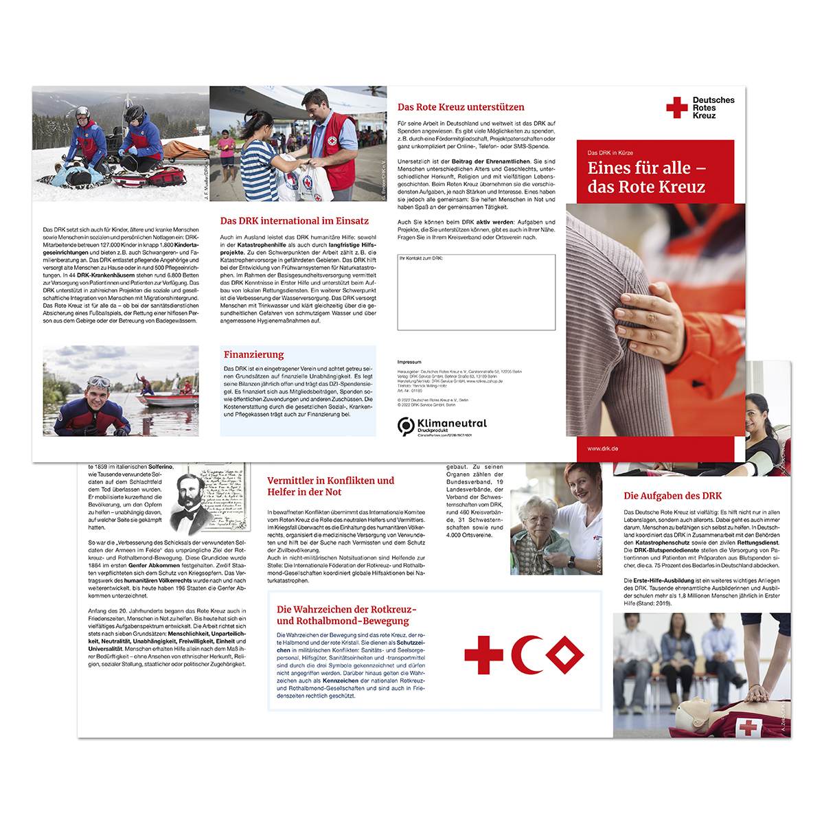 Faltblatt Eines für alle – das Rote Kreuz mit VE = 50 Stück