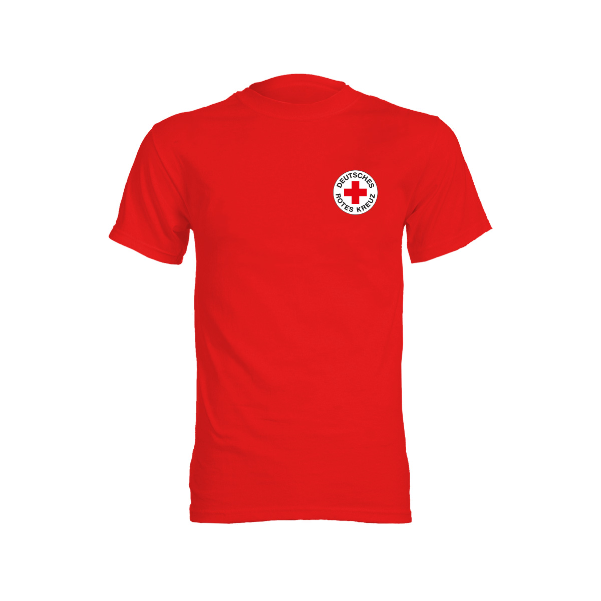 T-Shirt rot mit Druck DRK-Rundlogo