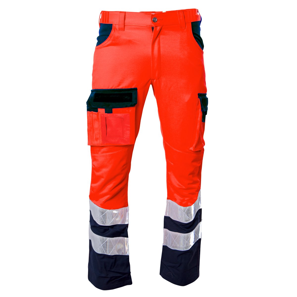 Einsatzhose Wasserwacht leuchtrot/navy, 2 Reflexstreifen Einsatzhose Wasserwacht leuchtrot/navy mit 2 Reflexstreifen