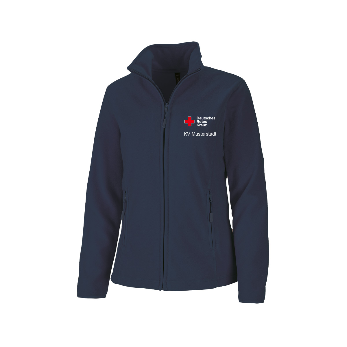 Fleecejacke Basic, für Damen mit Zusatzzeile vorn