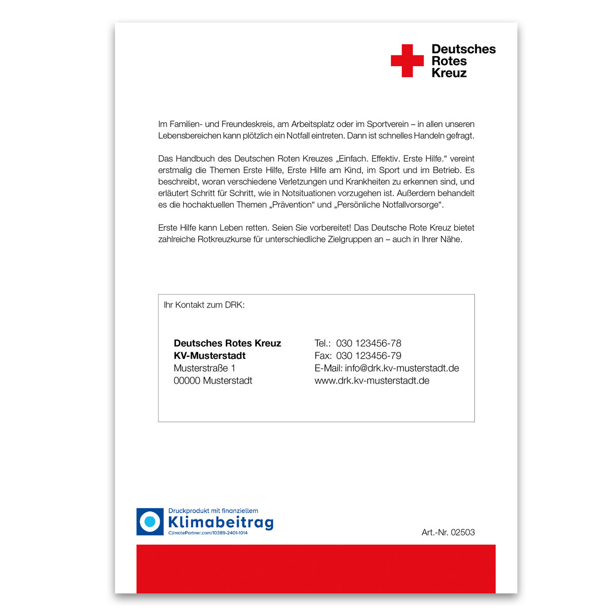 Personalisiert: Einfach. Effektiv. Erste Hilfe. Das Handbuch für alle Rotkreuzkurse mit VE = 1.000