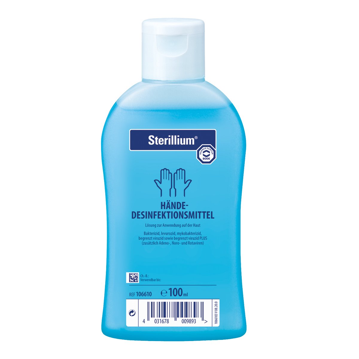 Bode Sterillium, 100ml, Hände-Desinfektionsmittel, VE = 1 Flasche à 100 ml Bode Sterillium, 100ml, Hände-Desinfektionsmittel, VE = 1 Flasche à 100 ml