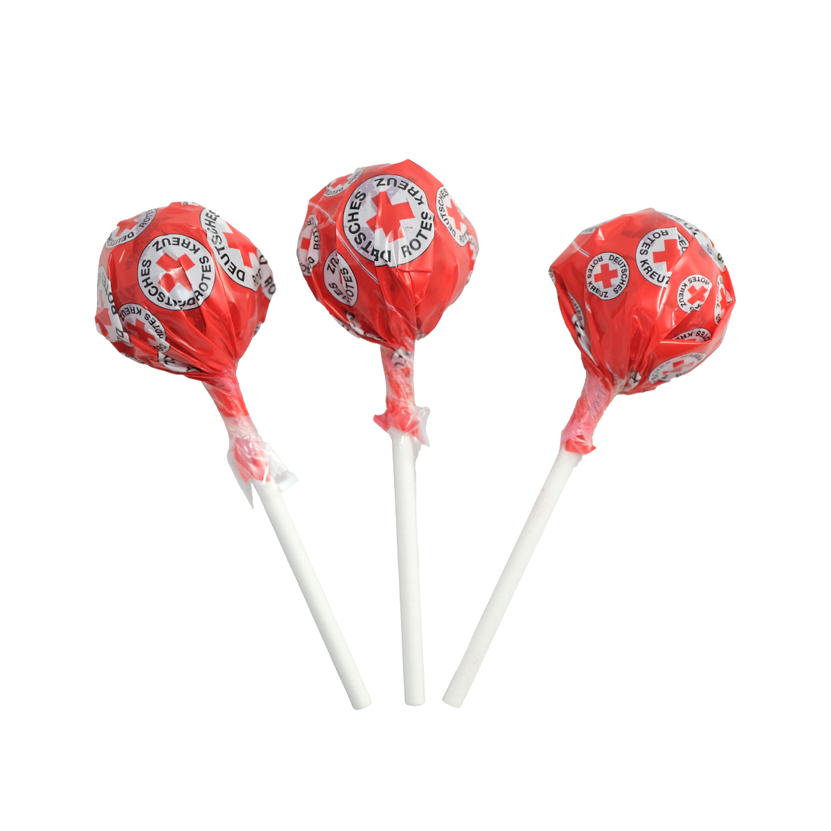 Lolli mit DRK-Logo Geschmack: Himbeere, VE = 50 Stück