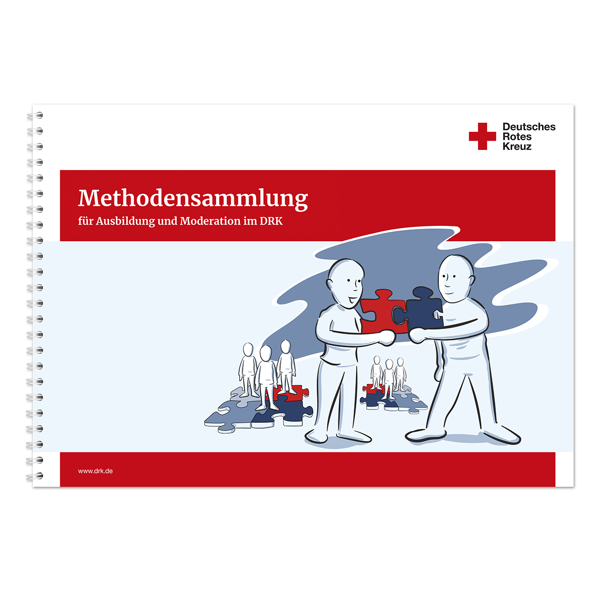 Notizbuch, Methodensammlung, DRK, Rot, Puzzle-Motiv