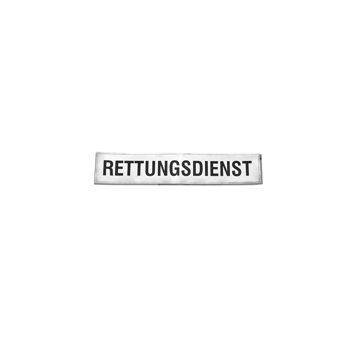 Reflektierendes Rückenschild, silber, mit Klett, RETTUNGSDIENST