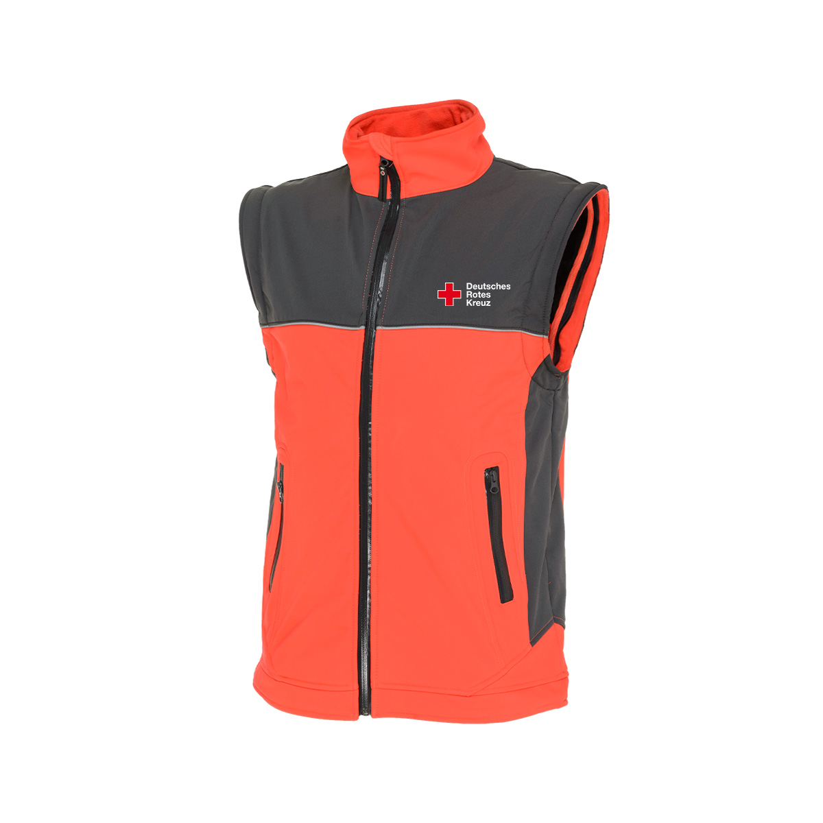 Softshelljacke Classic mit leuchtrot