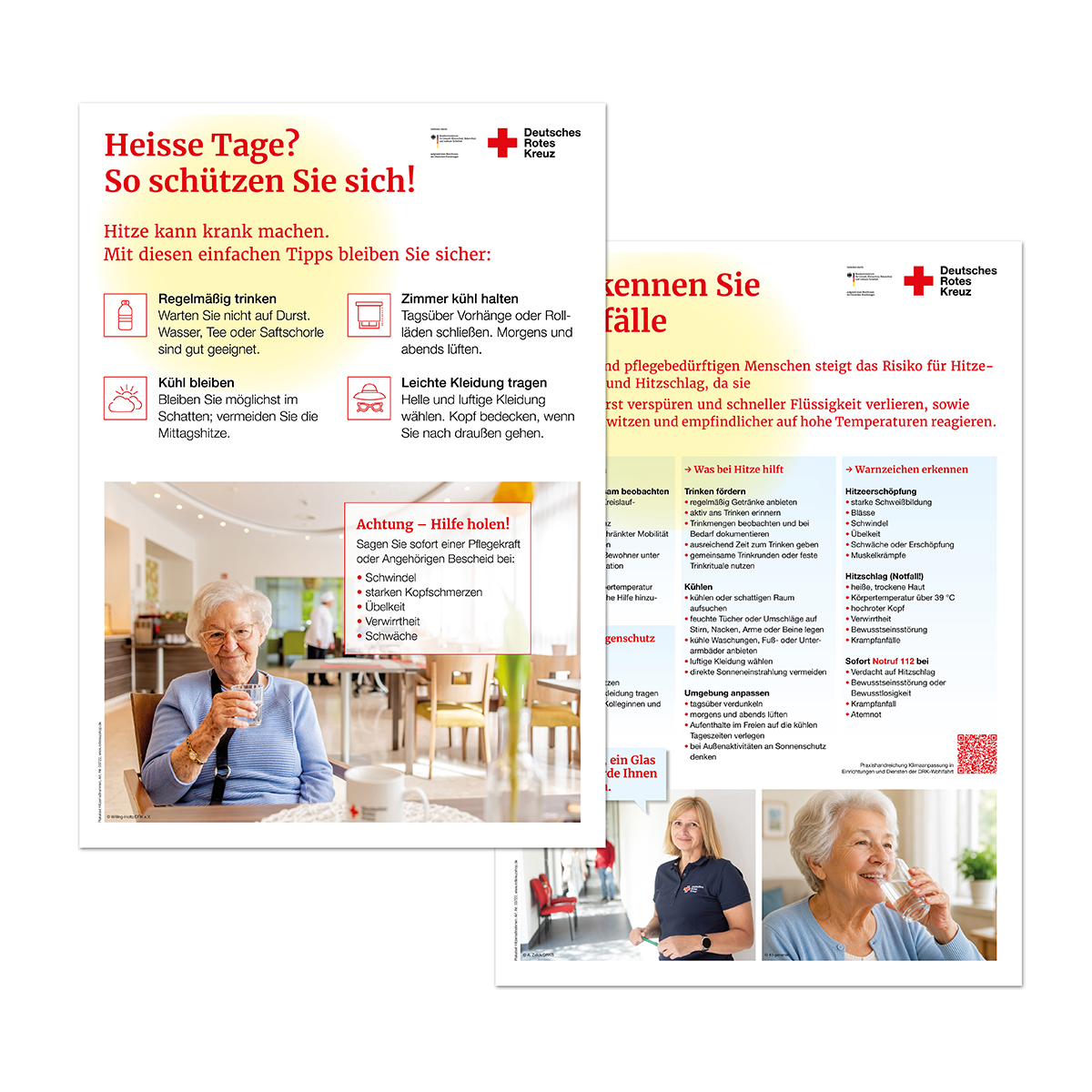 Ratgeber-Flyer, Rotes Kreuz, Seniorenpflege, Hinweisblatt, Notfalltipps, Senior, Flyer, Poster, Rotes Kreuz, Information, poster, informational, gesundheit, senioren, kriseninformation