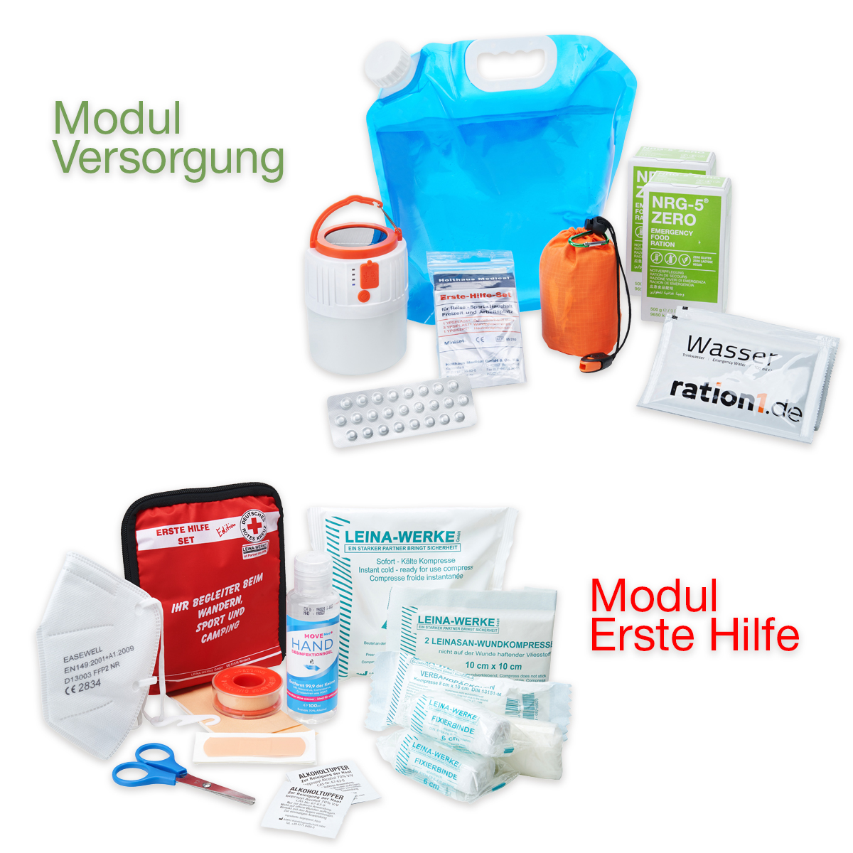 DRK 48h-Notfallvorsorge Paket mit 4 Modulen