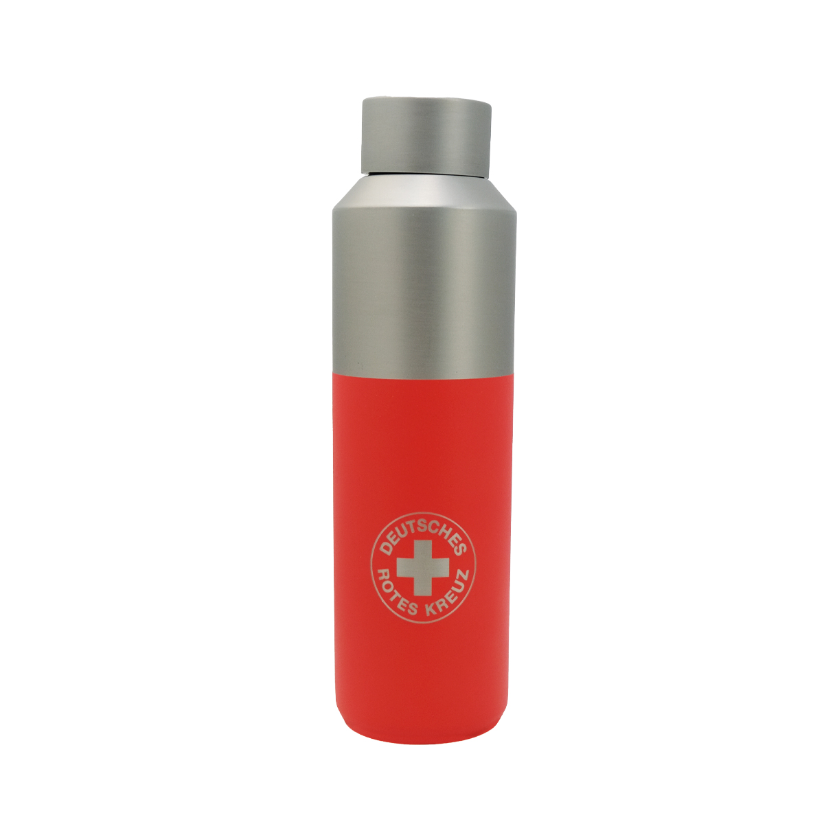Thermoflasche, Trinkflasche, Stahl, Rot, Rotes Kreuz