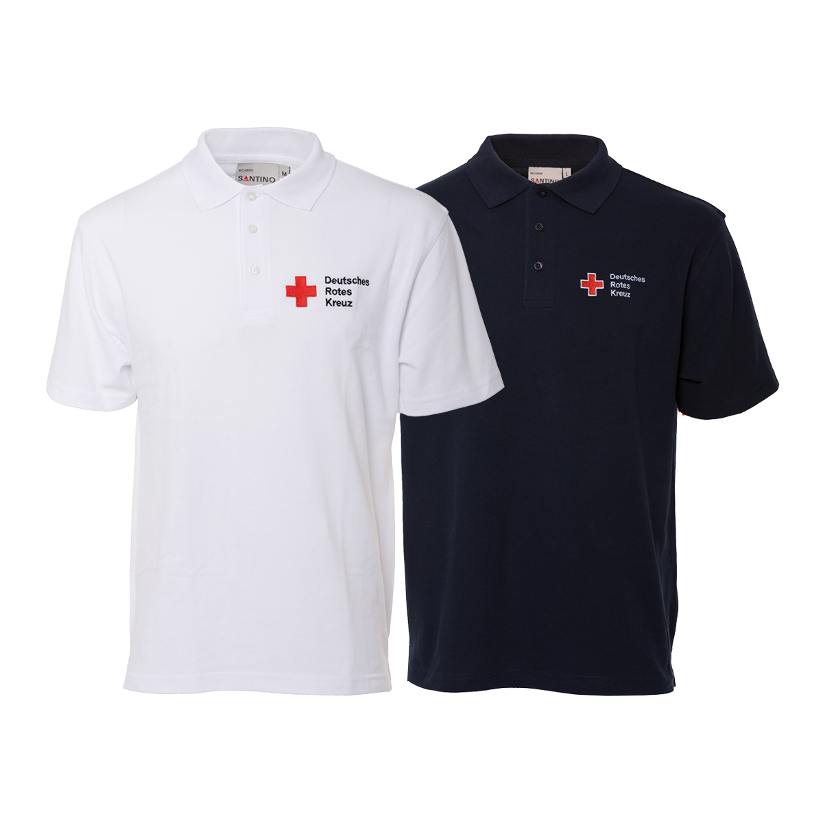 Polohemd, kurzarm, Logo-Stickerei, rotes Kreuz, unisex