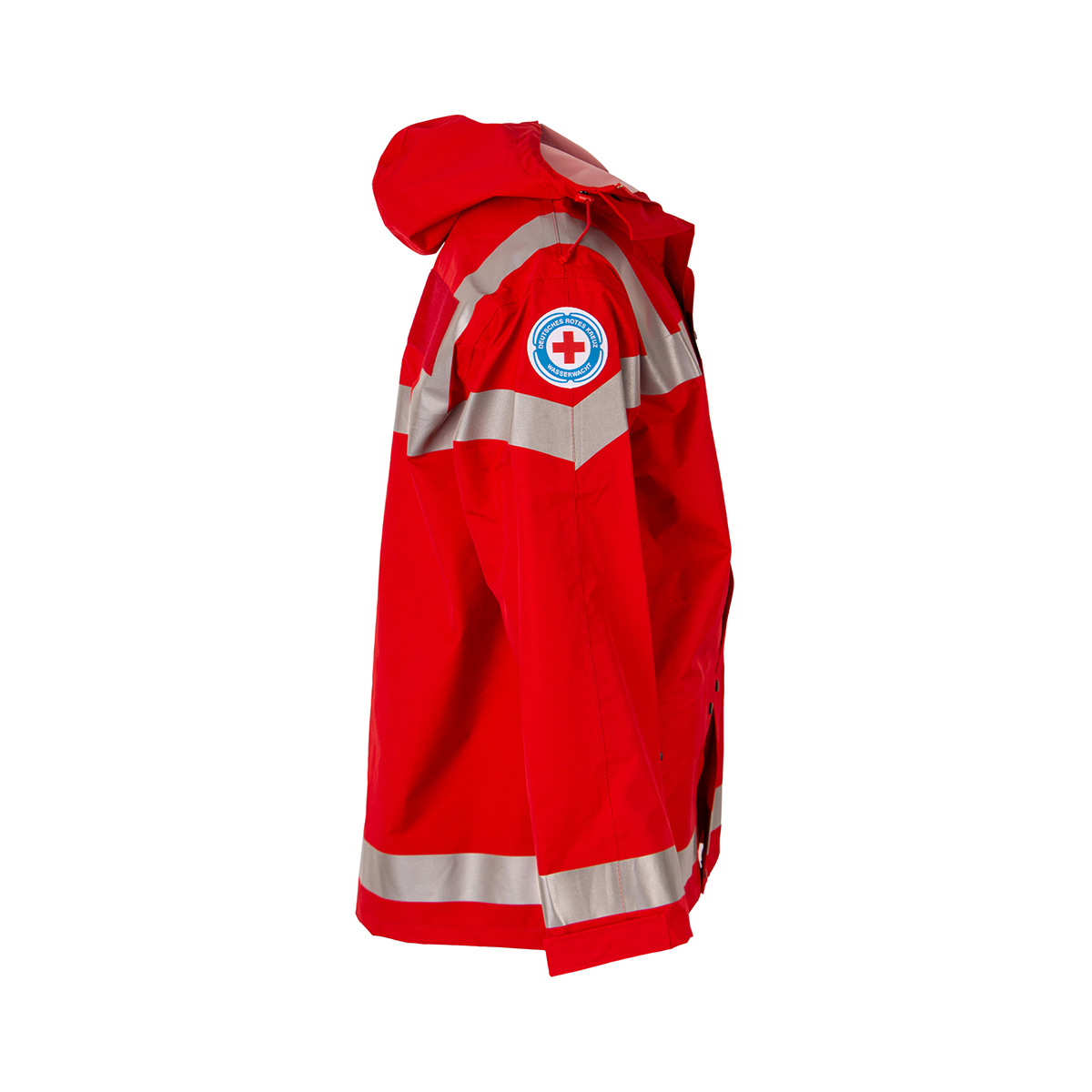 Roter Anorak, Reflexstreifen, Rettungsdienst Jacket, Logo-Patch, Notfallkleidung