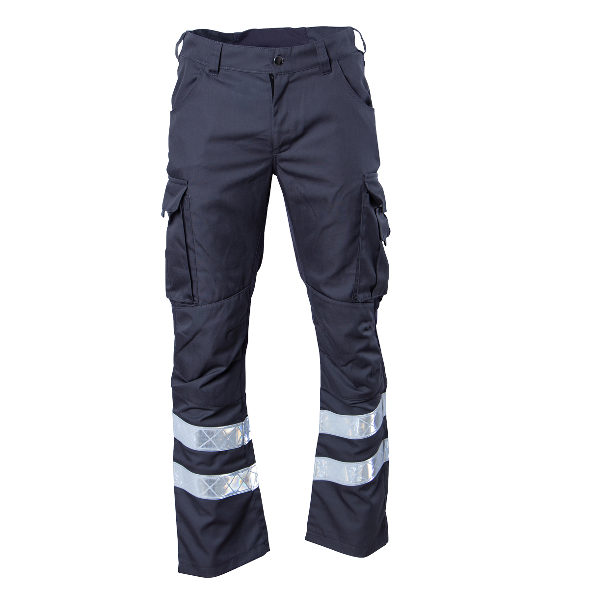 Einsatzhose Stretch mit weißen Reflexstreifen