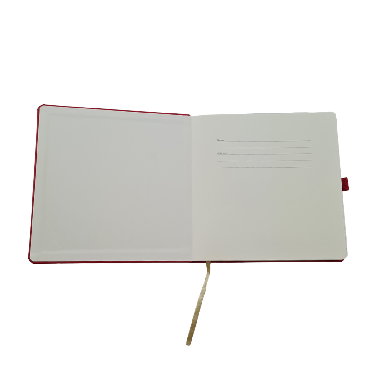 Notizbuch mit rot, DRK-Rundlogo geprägt, Maße: 175 x 175 mm