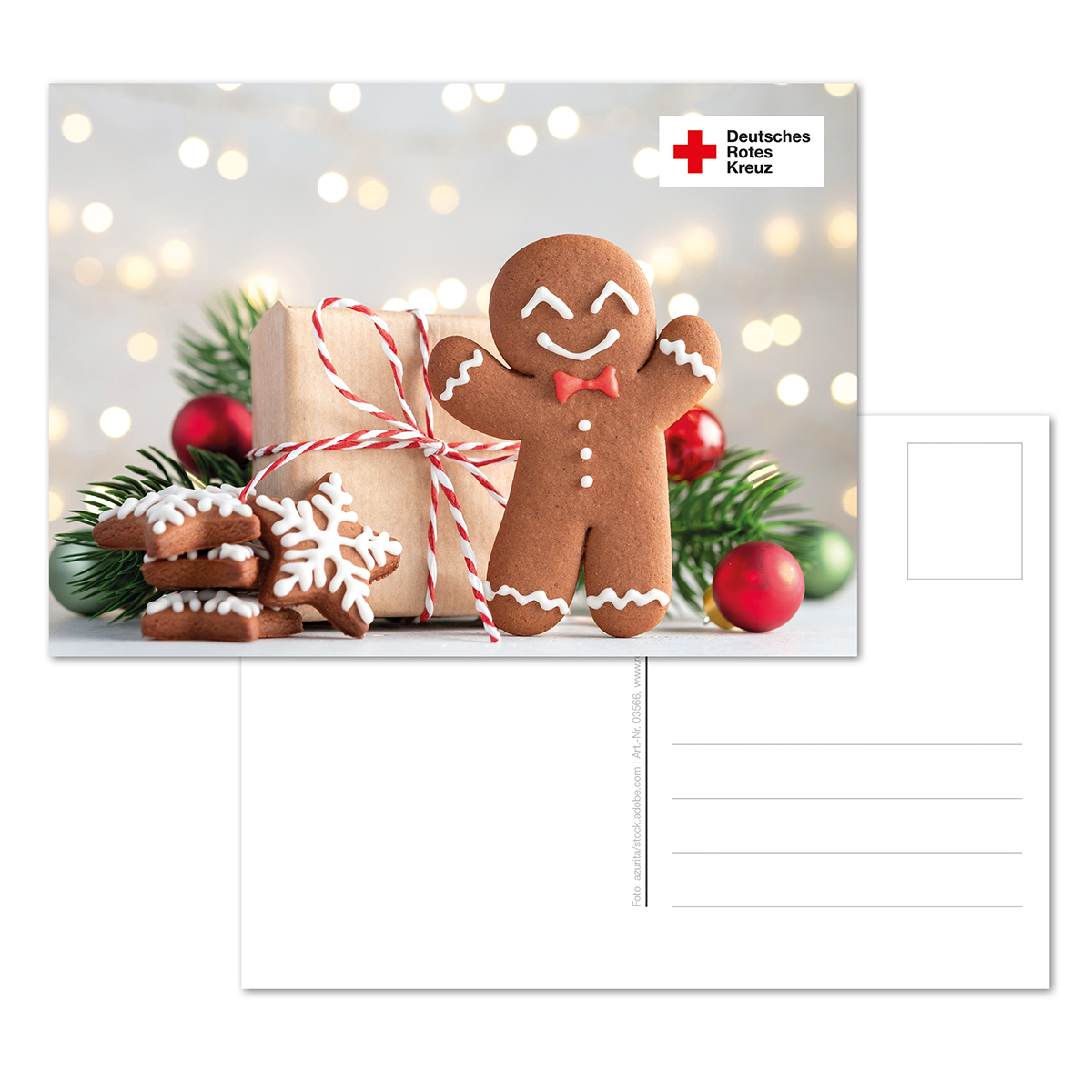 Weihnachtspostkarte Motiv Lebkuchen, VE = 10 Stück Essen, Süßigkeiten, Plätzchen