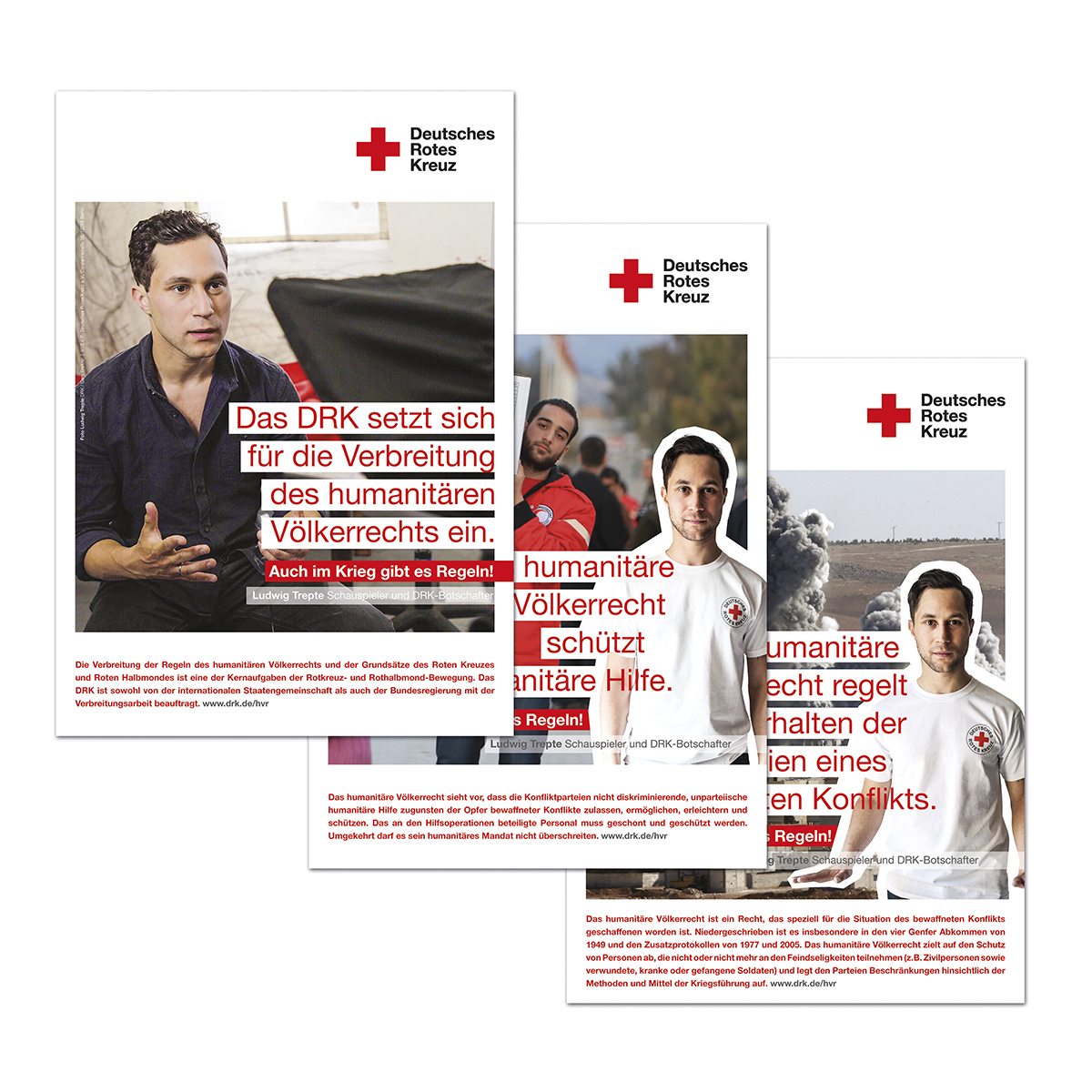 Plakatset zum humanitären Völkerrecht mit VE = 6 Stück (6 verschiedene Motive)