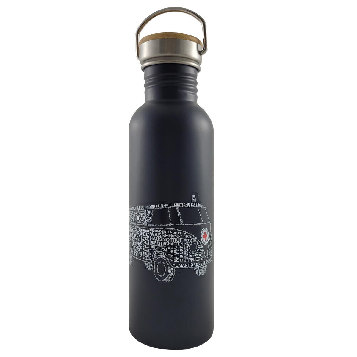 Trinkflasche Edelstahl mit Motiv Bulli