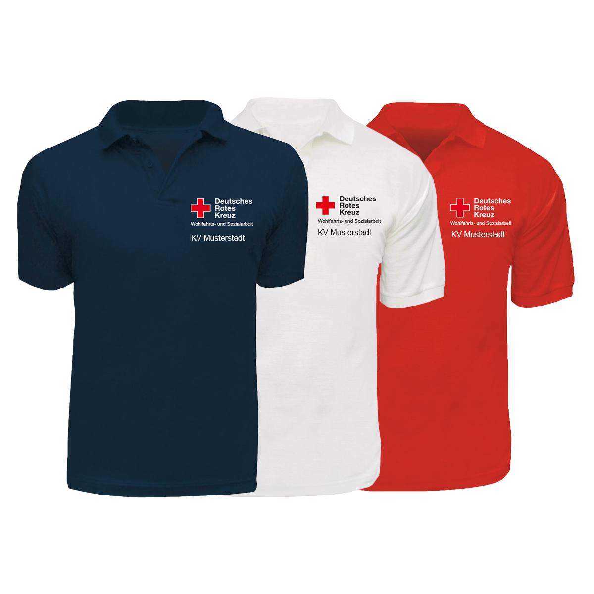 Poloshirt Wohlfahrt Nds., mit Zusatzzeile vorn Logo, Hemd, T-shirt, Erste Hilfe, Symbol