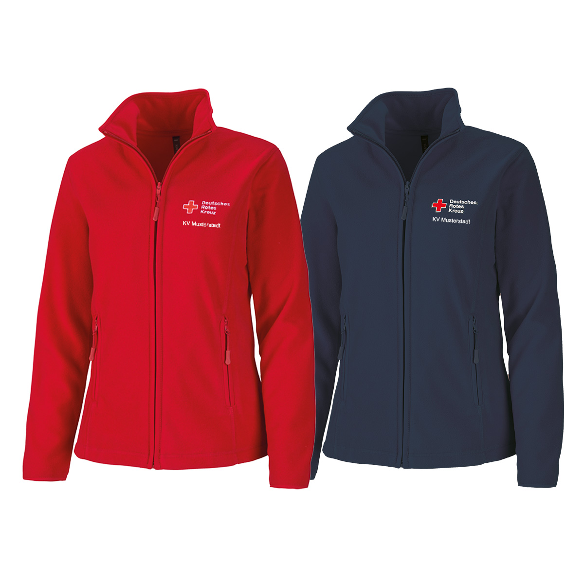 Fleecejacke Basic, für Damen mit Zusatzzeile vorn
