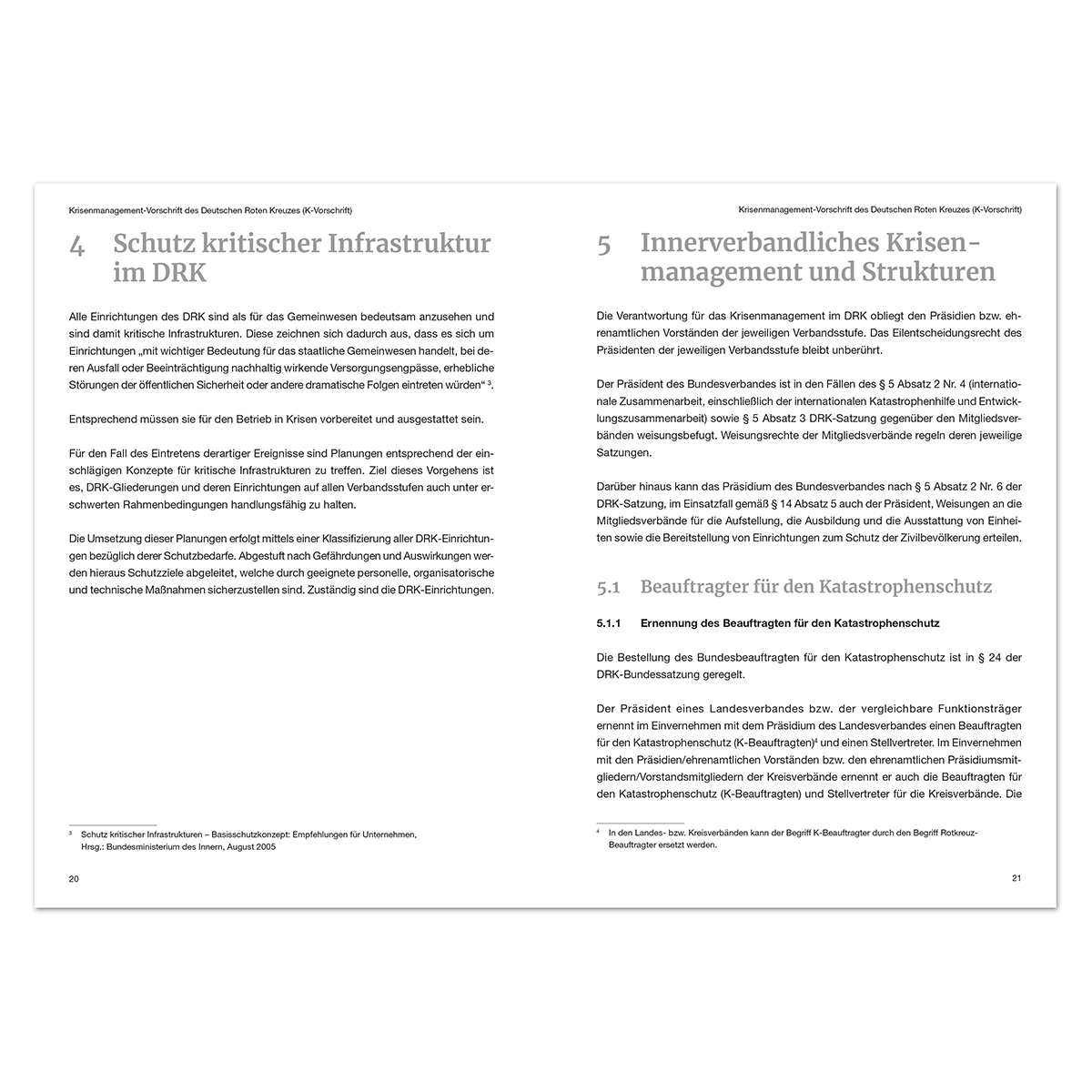 Krisenmanagement-Vorschrift des DRK mit VE = 10 Stück