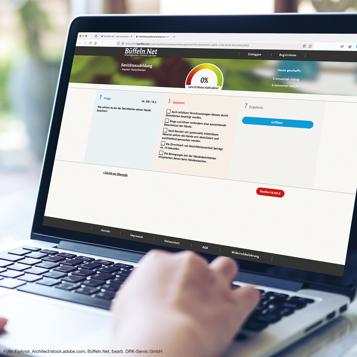 Digitaler Zugang zum Arbeitsheft Sanitätsdienst (SANcheck)