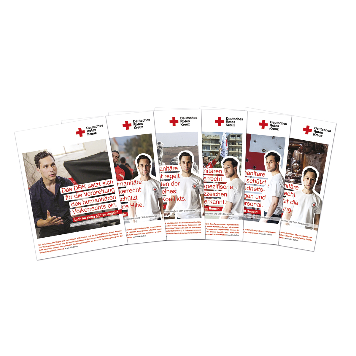 Plakatset zum humanitären Völkerrecht mit VE = 6 Stück (6 verschiedene Motive)