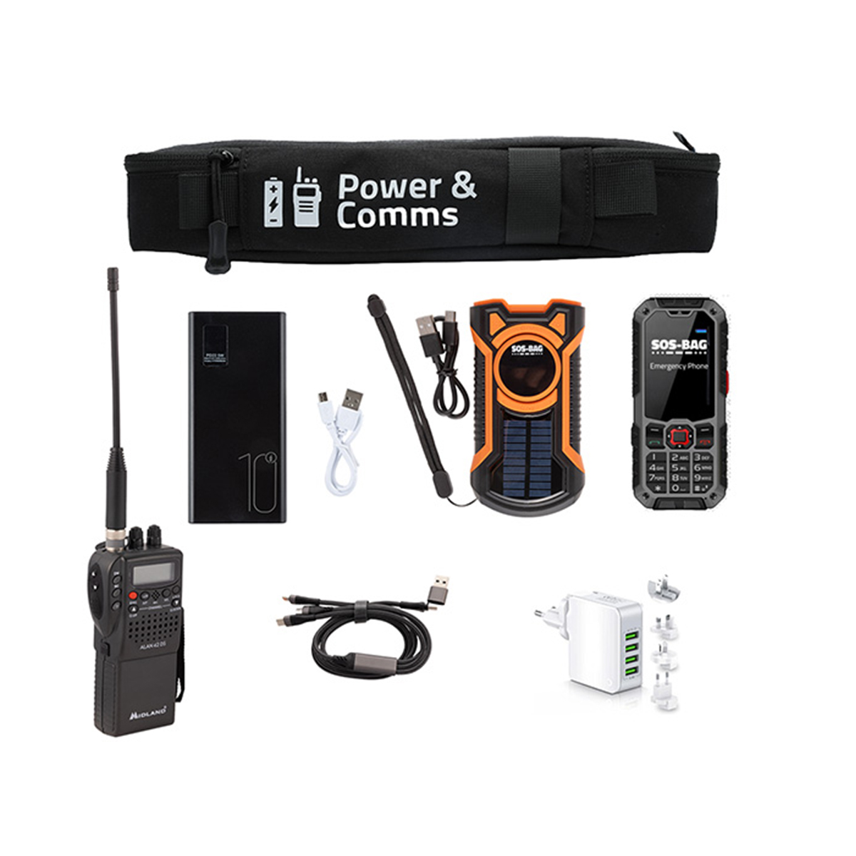 Notfallset, SOS-Bag, Winter Survival, Emergency Kit, Power Bank