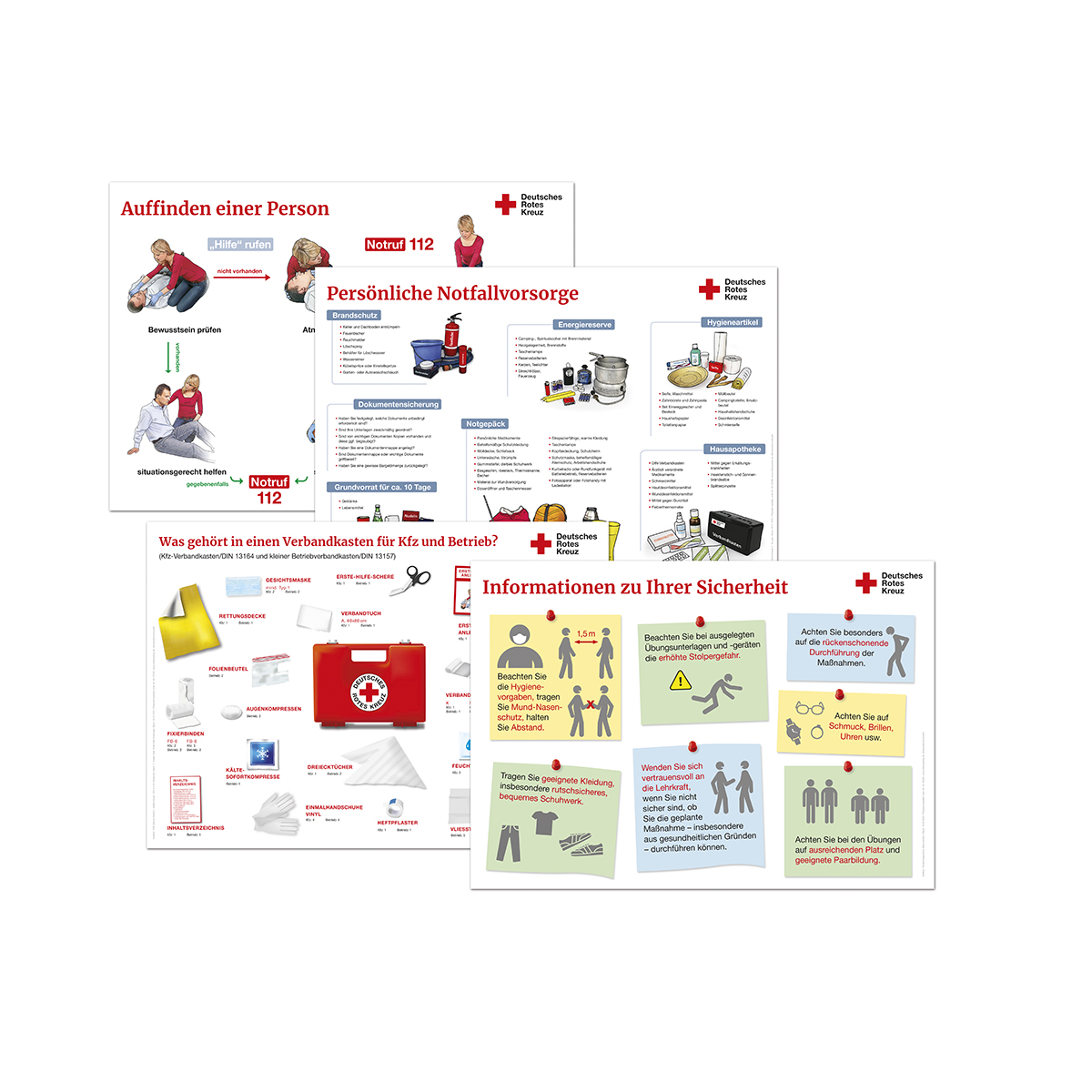 Plakatset Erste Hilfe mit VE = 8 Plakate