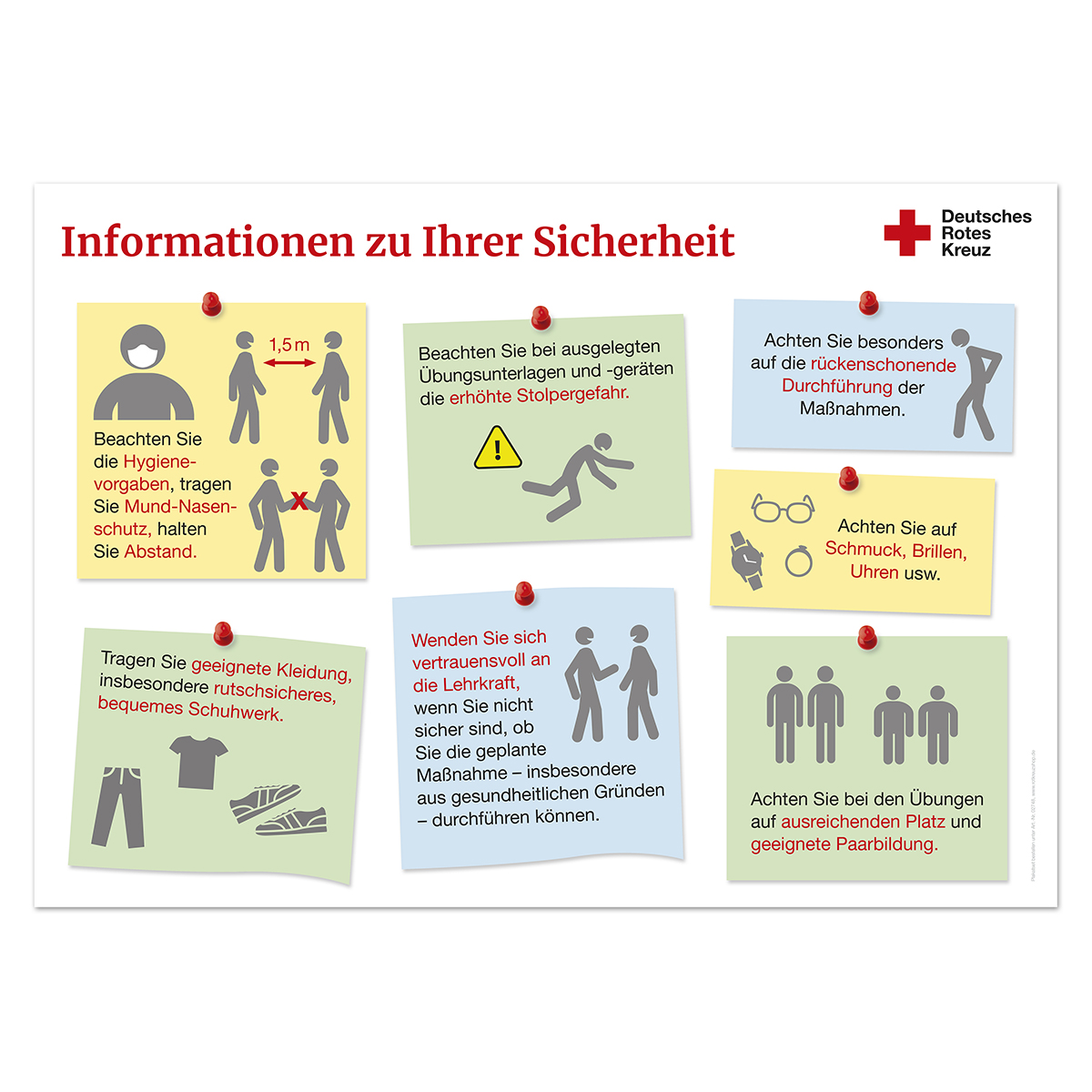 Plakat Informationen zu Ihrer Sicherheit, VE = 5 Stück Plakat Informationen zu Ihrer Sicherheit mit VE = 5 Stück