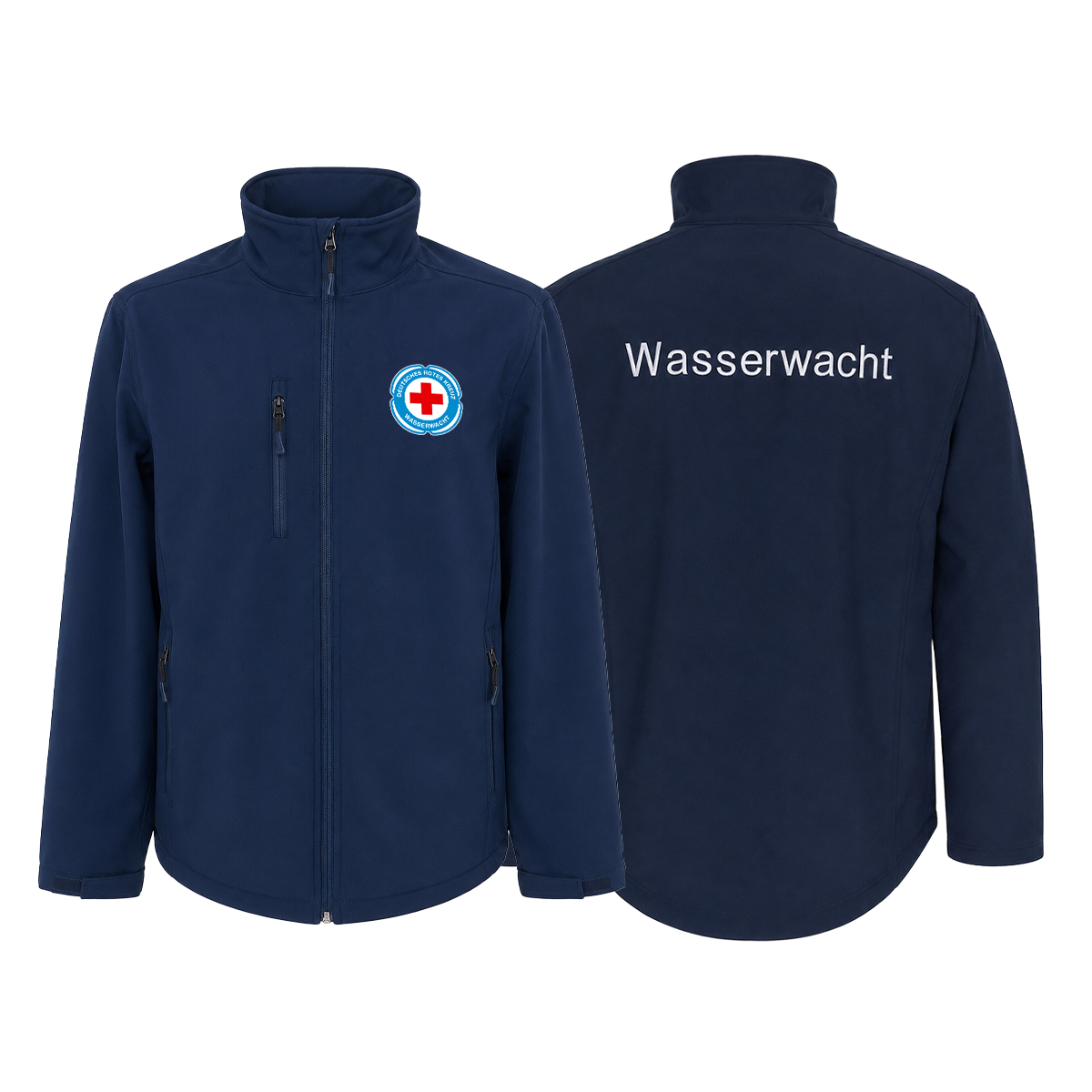 Wasserwacht, Softshell, Jacke, Navy, Logo-Patch