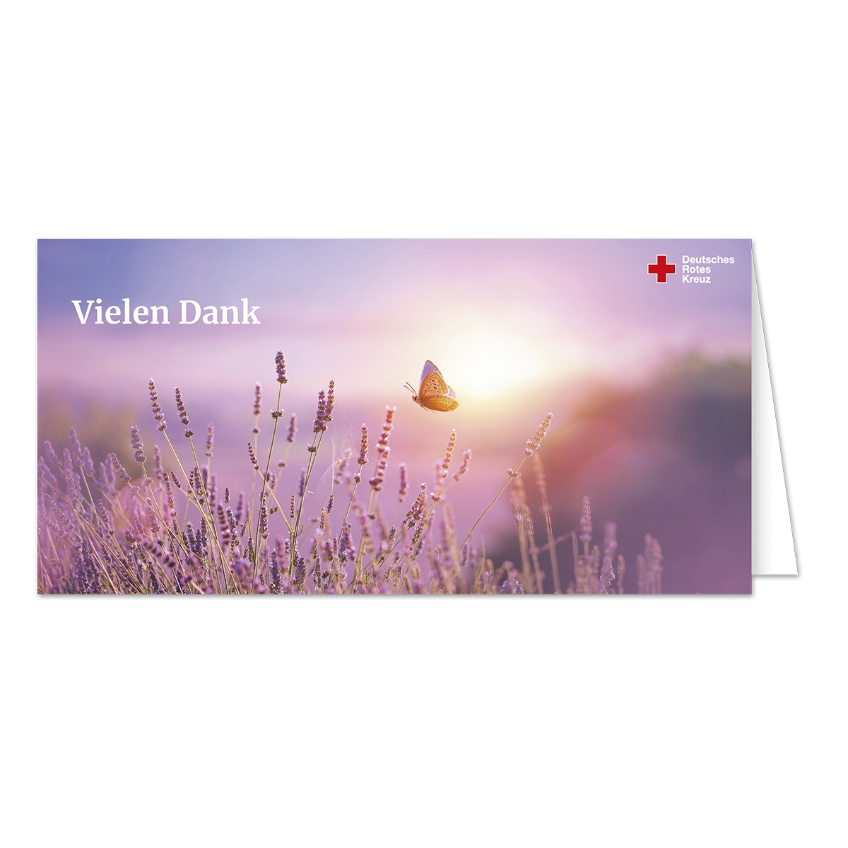 Dankeskarte Vielen Dank Motiv Lavendel, VE = 10 Stück Dankeskarte Vielen Dank Motiv Lavendel mit VE = 10 Stück