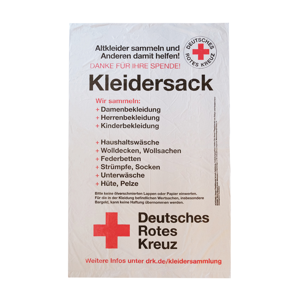 Altkleidersack mit VE = 1.000 Stück