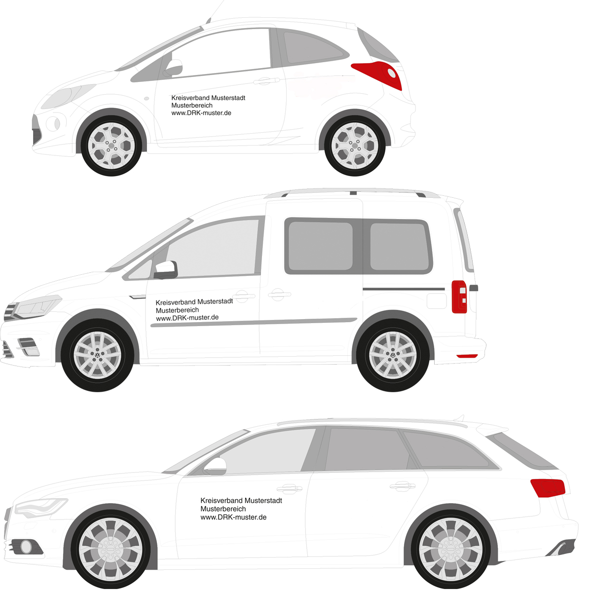 Türbeschriftung DRK-Fahrzeuge VE = 1 Set (für 2 Türen)