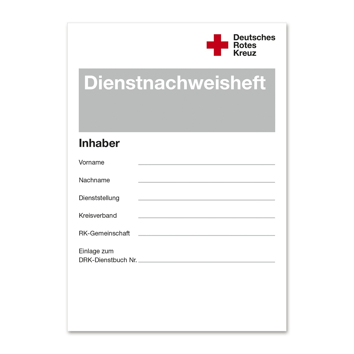 Dienstnachweisheft mit VE = 10 Stück