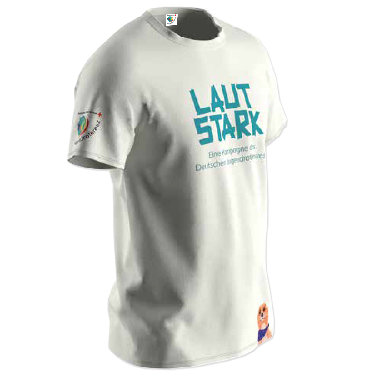 JRK-T-Shirt weiß Druck JRK-Kampagnen-Motiv