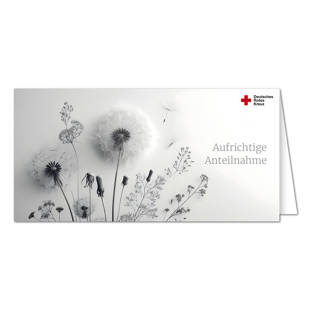 Kondolenzkarte Motiv Blumen, VE = 10 Stück Blume, Pflanze