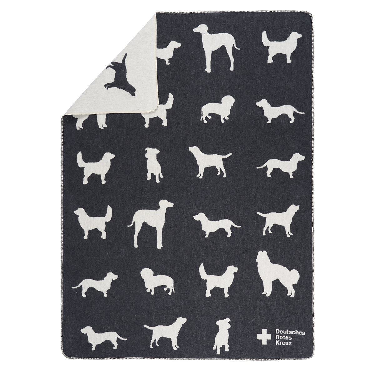 Hundedecke mit Hundesilhouetten Hundedecke mit Hundesilhouetten