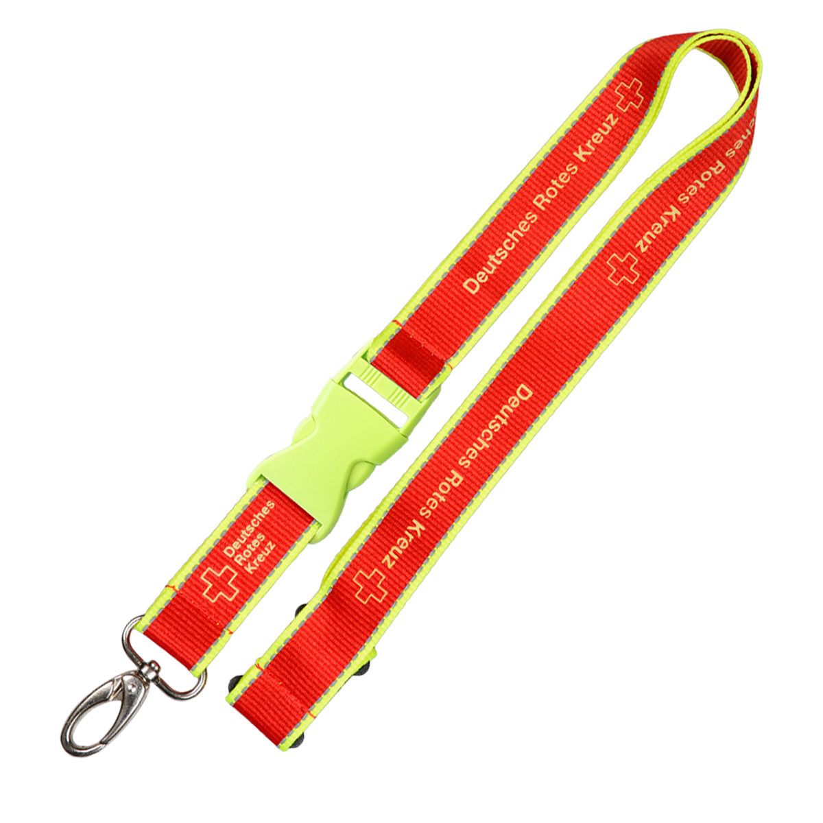 DRK-Schlüsselband mit fluoreszierendem Druck, VE = 10 Stück