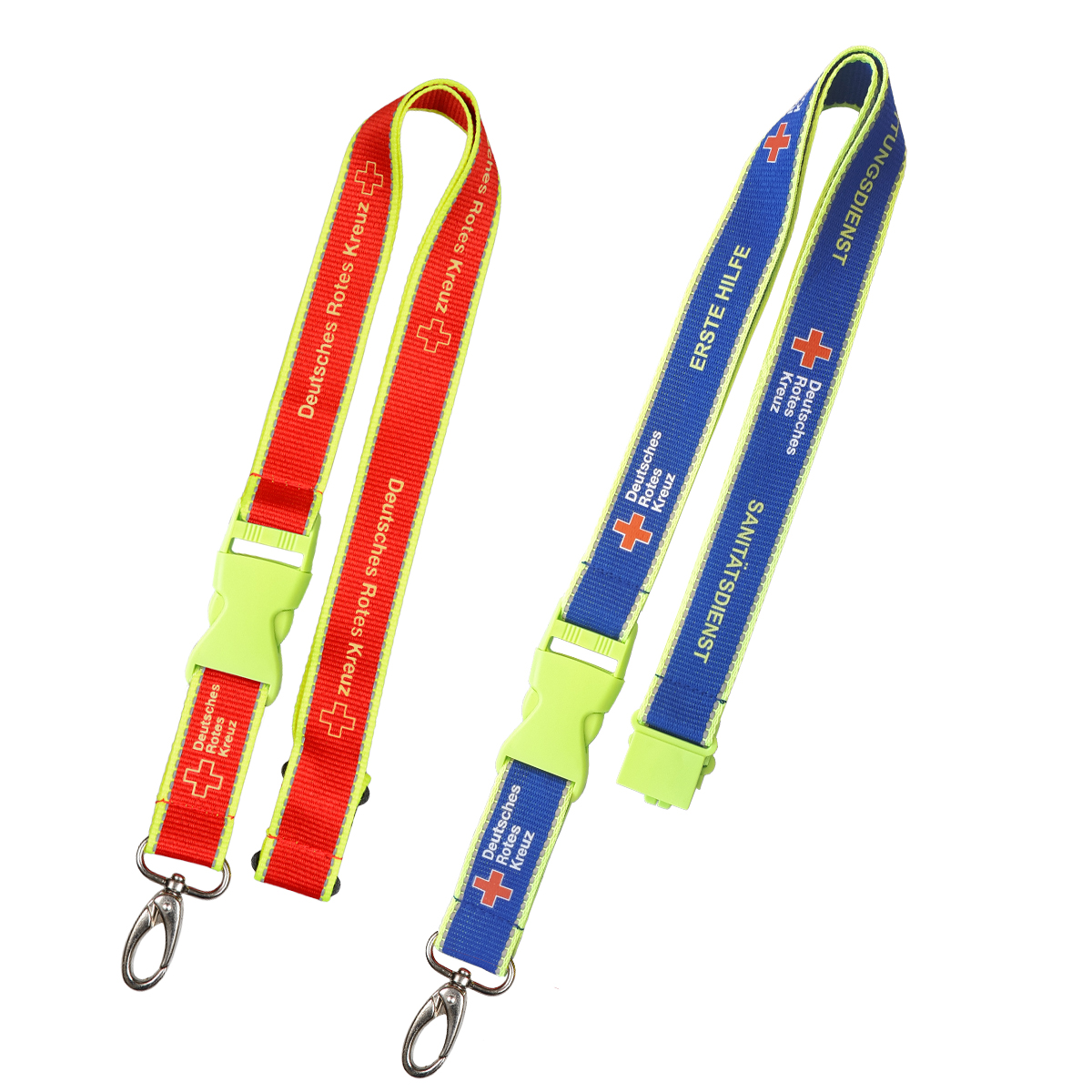 DRK-Schlüsselband mit fluoreszierendem Druck, VE = 10 Stück