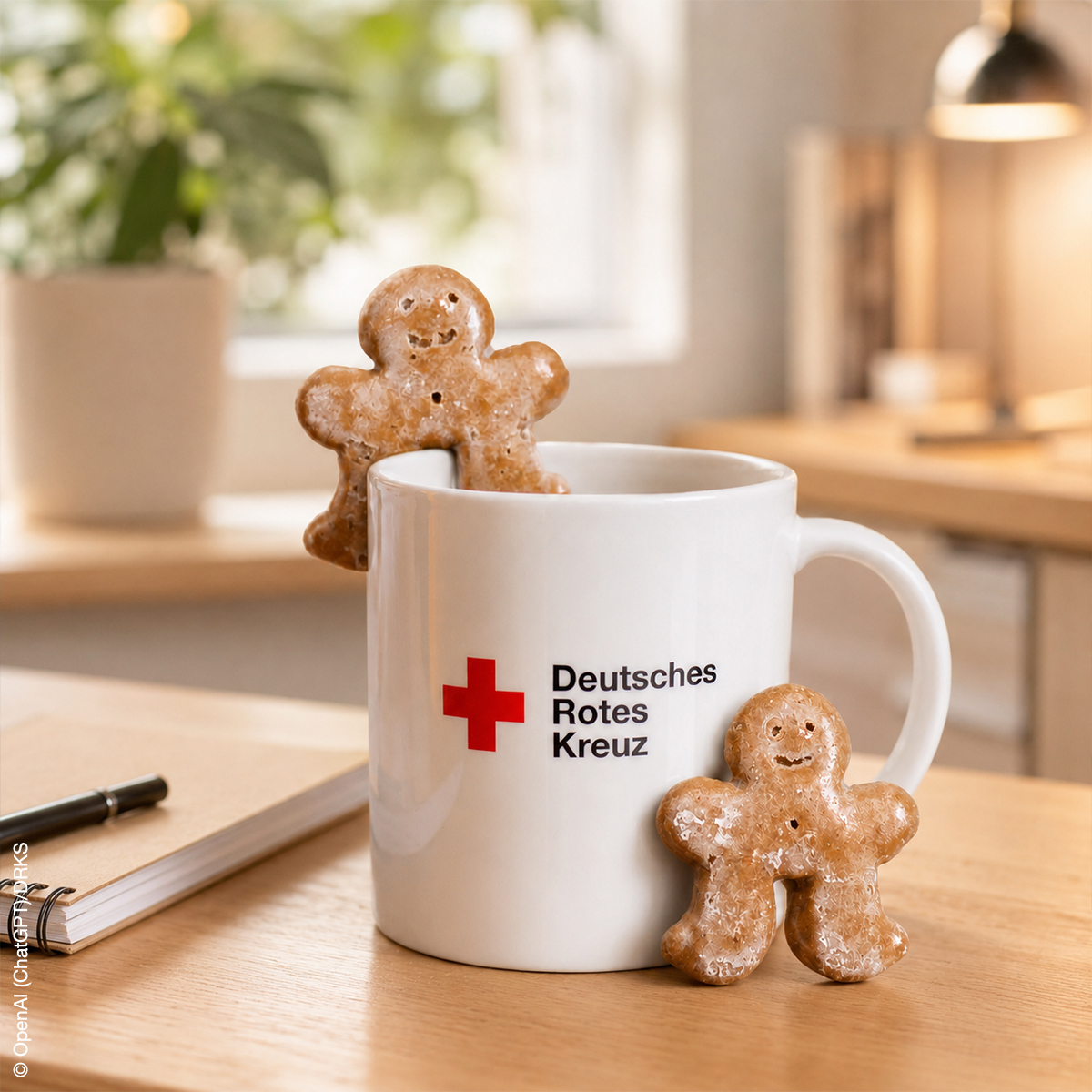 Lebkuchen, Keks, Tasse, Kaffeetasse, Rotes Kreuz