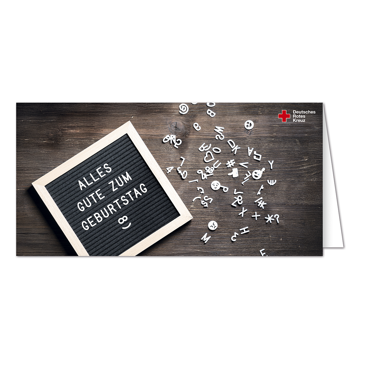 Geburtstagskarte Motiv Buchstabentafel, VE = 10 Stück Werbung, Plakat, Papier, Visitenkarte, Text
